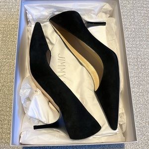 Jimmy Choo black suede Aurora heels size 38